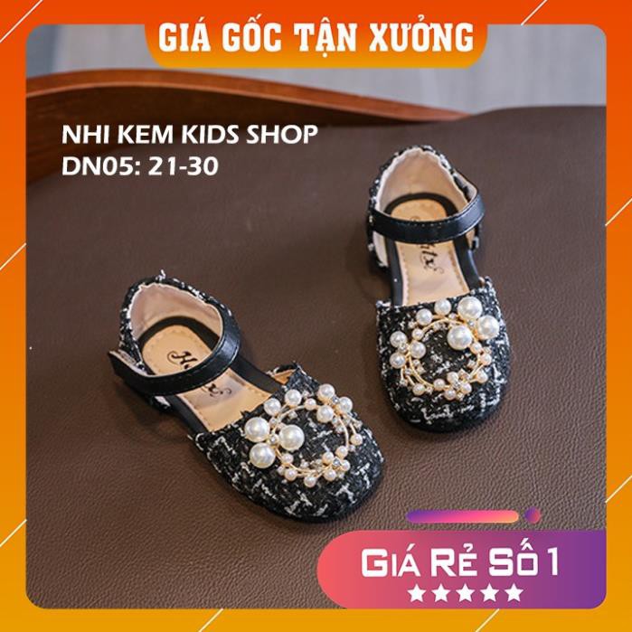 [FREESHIP- ẢNH THẬT- CLIP THẬT ] DN05, sandan dạ  cho bé gái hàng quảng châu cao caaos, full hộp, full siz