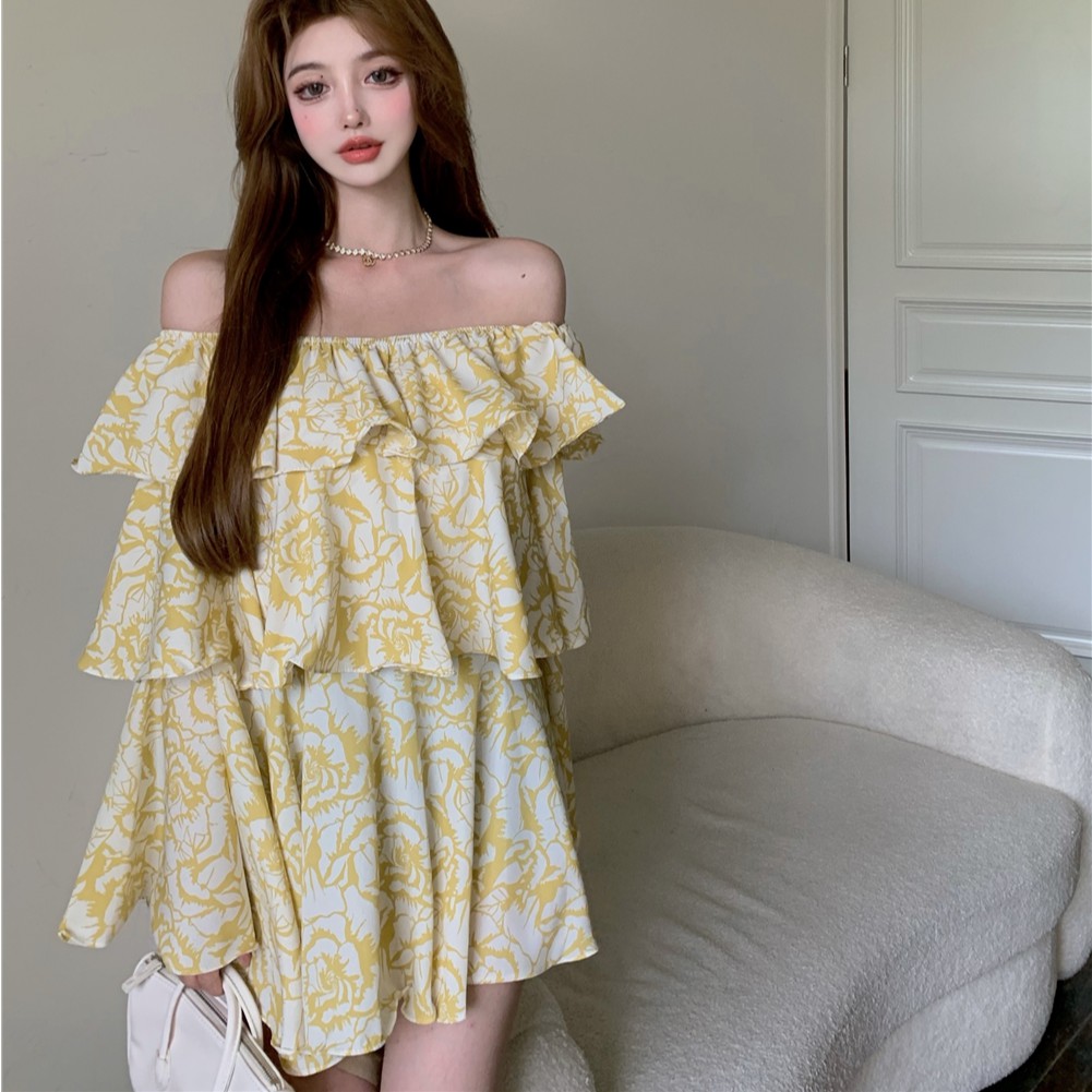 ÁO HOA TẦNG TRỄ VAI NỮ ULZZANG AK396