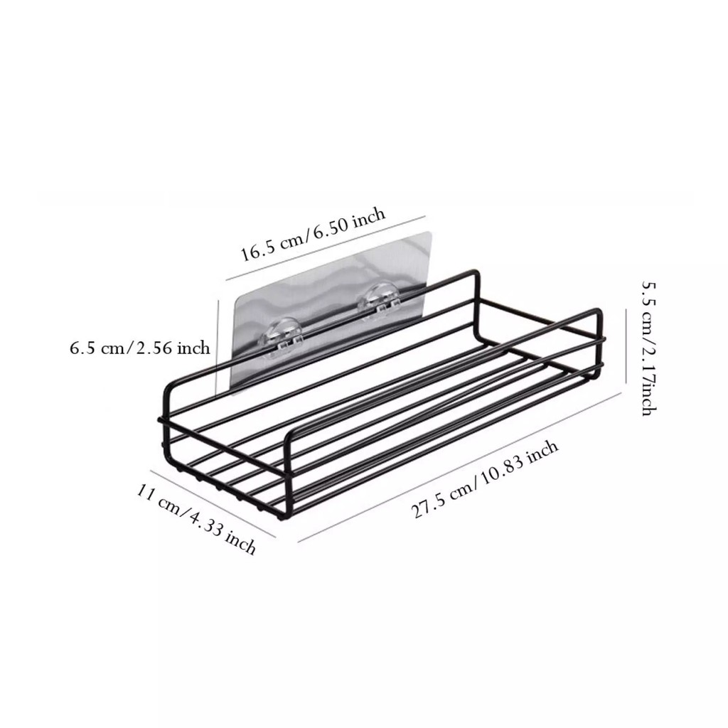 Set 2 Giá để đồ dùng nhà tắm, gia vị nhà bếp gọn gàng ngăn nắp, chất liệu thép sơn tĩnh điện bền đẹp theo thời gian