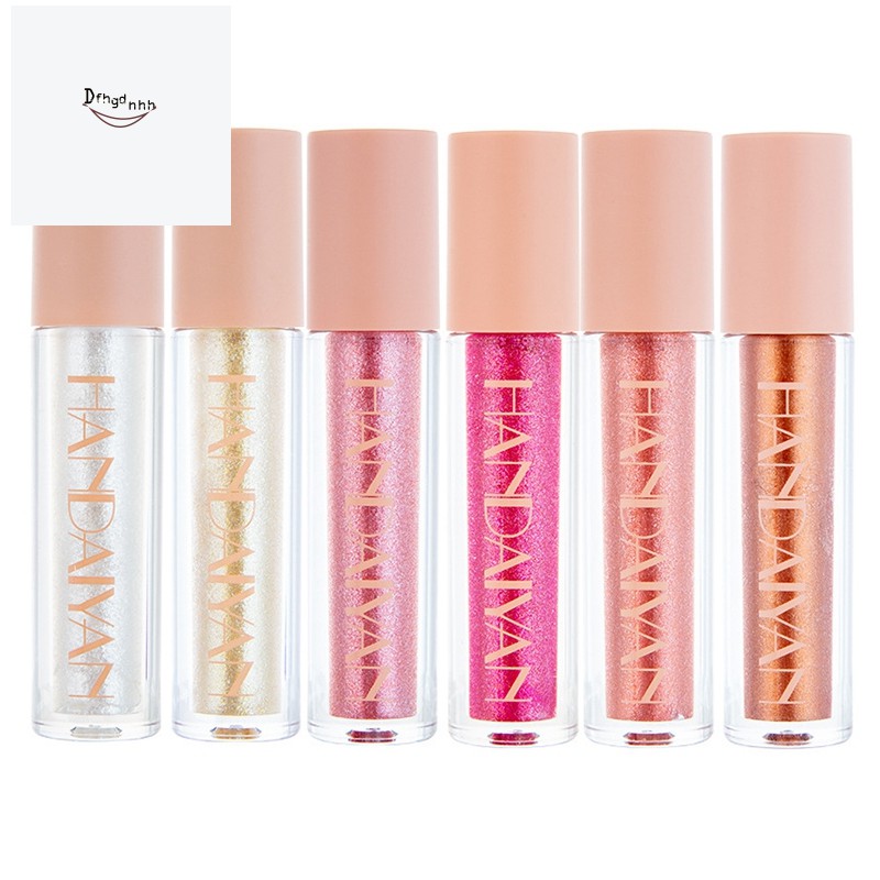 (Hàng Mới Về) Bộ Son Kem Màu Nhũ Kim Tuyến Lâu Trôi Hiệu Handaiyan