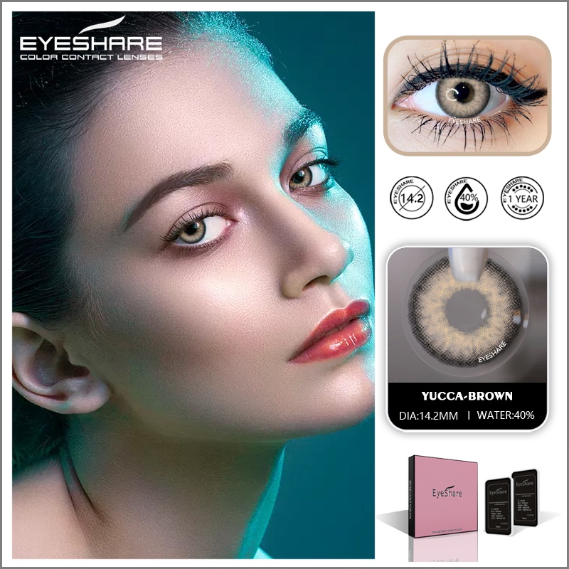 Cặp kính áp tròng EYESHARE màu sắc thời trang sử dụng tiện lợi đa năng