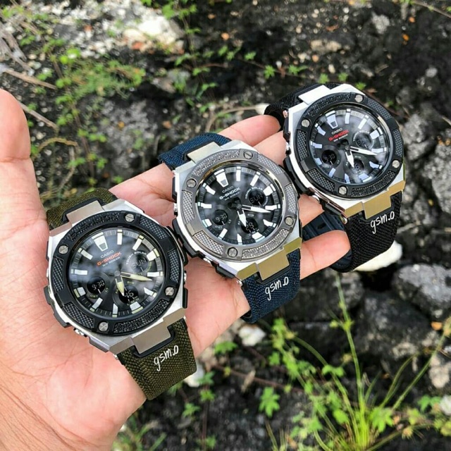 Đồng hồ nam Casio G-shock dây vải Cordura GST-S330AC - Kích thước 55,9×49,3×15,3mm