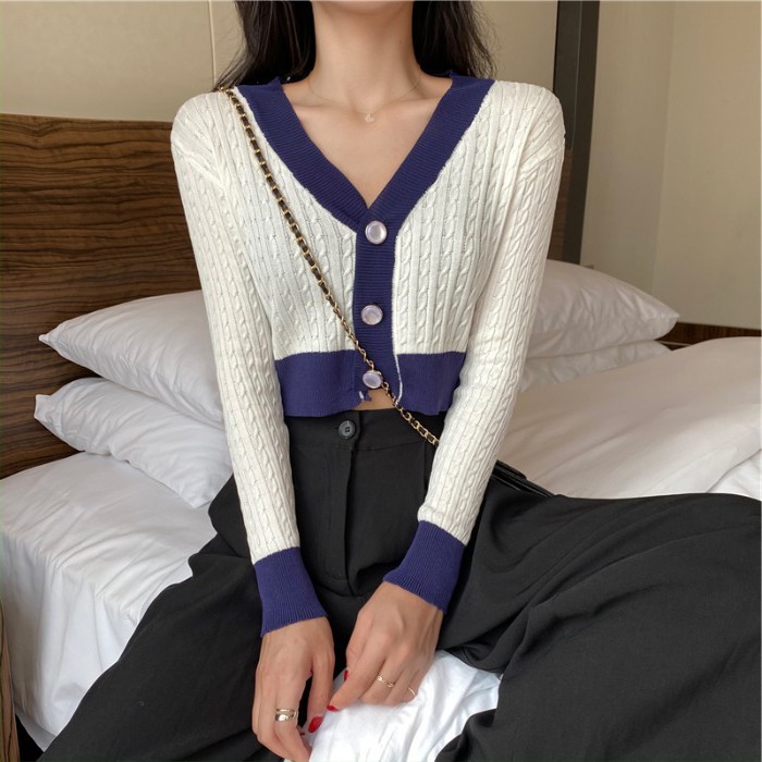 Áo cardigan phong cách Hàn Quốc thiết kế tay dài xinh xắn cho nữ