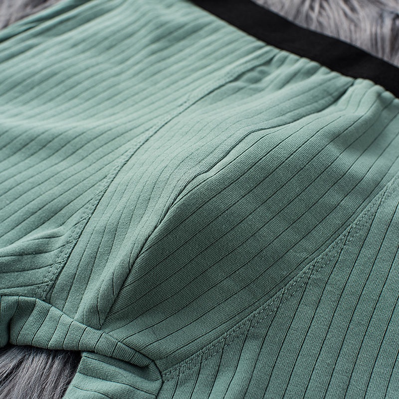 Set 3 Quần Lót Boxer Cotton Lưng Vừa Không Đường May Thời Trang Cho Nam Sinh
