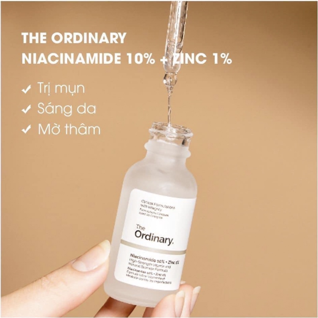 Serum The Ordinary Niacinamide 10% + Zinc 1% Giảm Dầu, Bớt mụn, Mờ Thâm 30ml