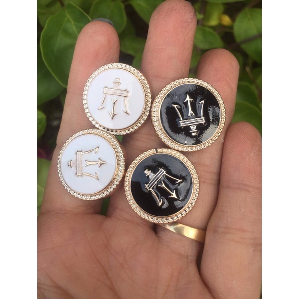 Nút áo vest 2CM mẫu đinh ba siêu sang