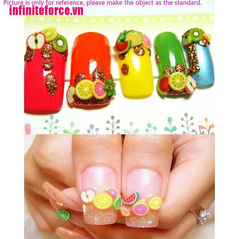 Bộ 1000 Miếng Dán Trang Trí Móng Tay Hình Trái Cây 3D Sáng Tạo