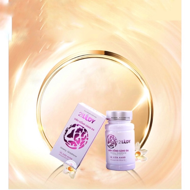 VIÊN UỐNG TRẮNG DA 2LADY MỜ NÁM,TÀN NHANG,NGĂN NGỪA LÃO HOÁ 30v/1 hộp