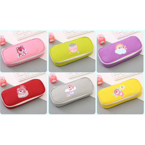 Hộp bút  gấu dâu tây lotso nhiều ngăn HB2N45 bóp viết dễ thương gấu thỏ cherie berie thỏ stella cáo lina  DF friends