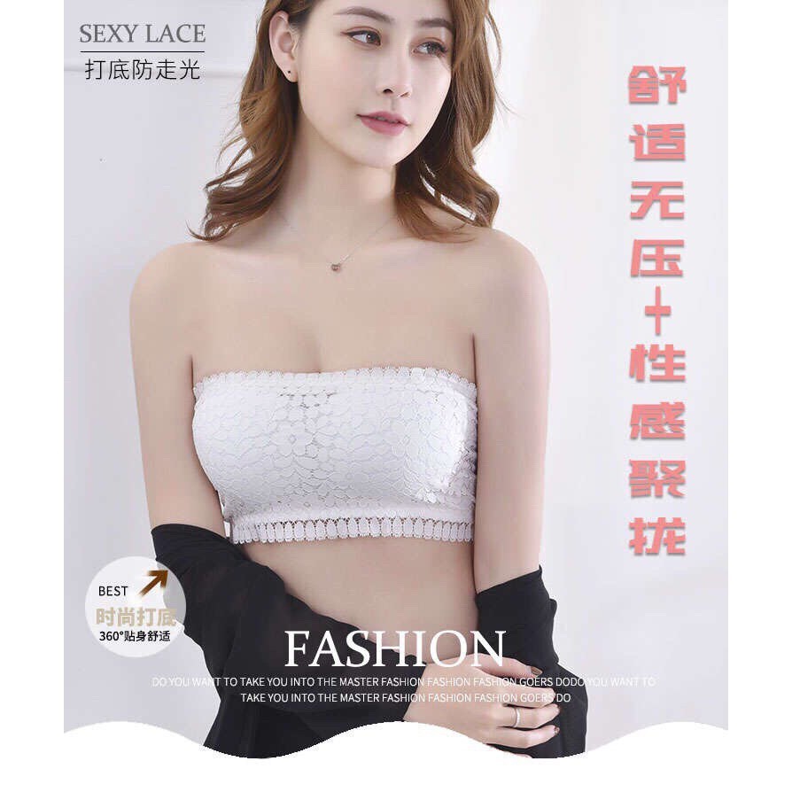 Áo Bra Ren Không Dây Có Lót Ngực Cài Sau Siêu Đẹp YUKI STORE 8814