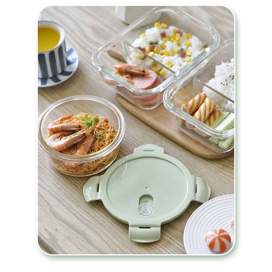 [Freeship xtra] Hộp đựng cơm thủy tinh cao cấp chia ngăn - Bộ hộp cơm văn phòng(bán buôn - bán lẻ)