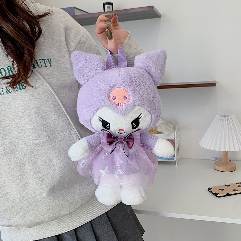 Ba Lô Đeo Chéo Đựng Điện Thoại Hình Chú Chó Cinnamon Nhồi Bông Dễ Thương Cho Nữ