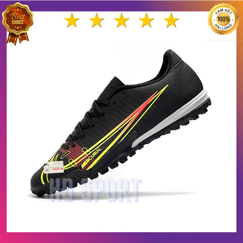 [Tặng Túi Rút,Tất,Vớ Cao Cấp]Giày Đá Bóng, Giày Đá Banh Sân Cỏ Nhân Tạo Mercurial Vapor 14 Academy TF Passion Black