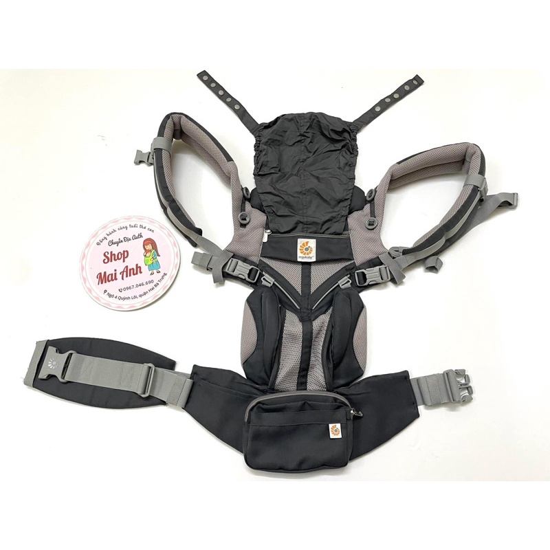 𝐄𝐫𝐠𝐨𝐛𝐚𝐛𝐲_𝐎𝐦𝐧𝐢_𝟑𝟔𝟎_𝐜𝐨𝐨𝐥_𝐚𝐢𝐫𝐦𝐞𝐬𝐡  màu xám carbon