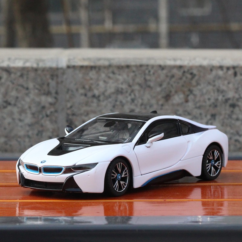 MÔ HÌNH XE Ô TÔ Siêu Xe BMW I8 | Hãng Rastar tỷ lệ 1:24 màu Trắng