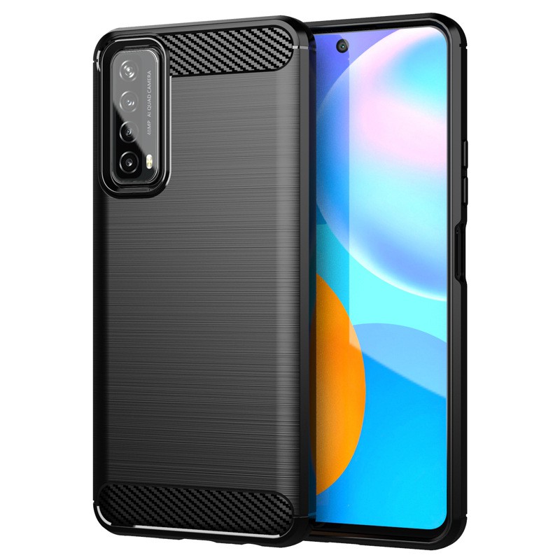 Ốp lưng Huawei Y7A Armor Sợi Carbon Silicone TPU Vỏ mềm Huawei Y7A HuaweiY7A Ốp lưng