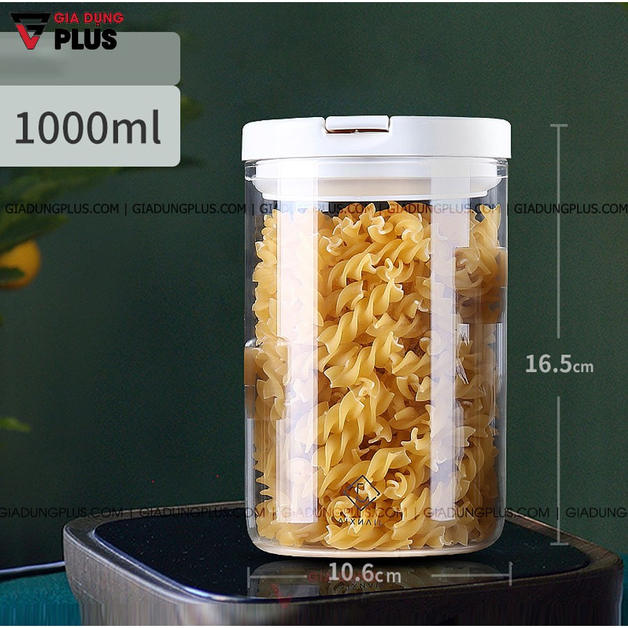 Hộp đựng thực phẩm khô thuỷ tinh borosilicate, có nắp kín &amp; thông minh chính hãng JIANXIA