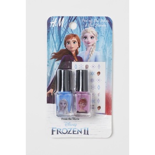 Set 2 sơn móng tay Elsa kèm sticker HM H&M_hàng chính hãng authentic