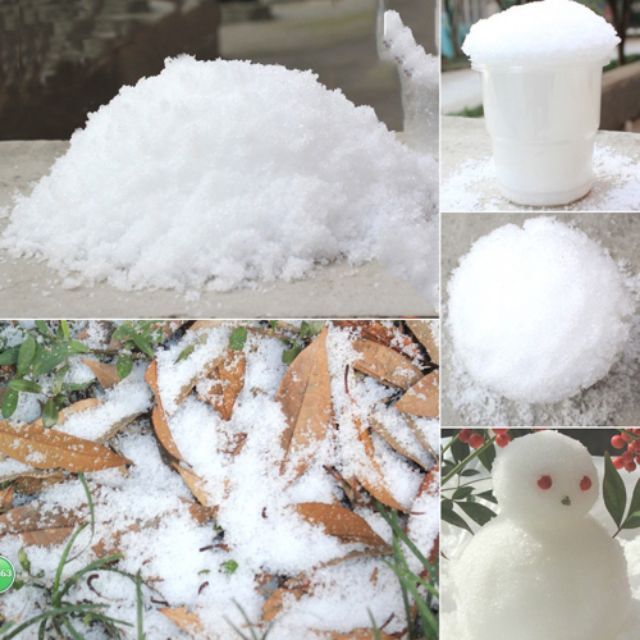 50g tuyết nhân tạo làm tuyết giả trang trí giáng sinh,ông già noel, làm slime... không phải tuyết mịn