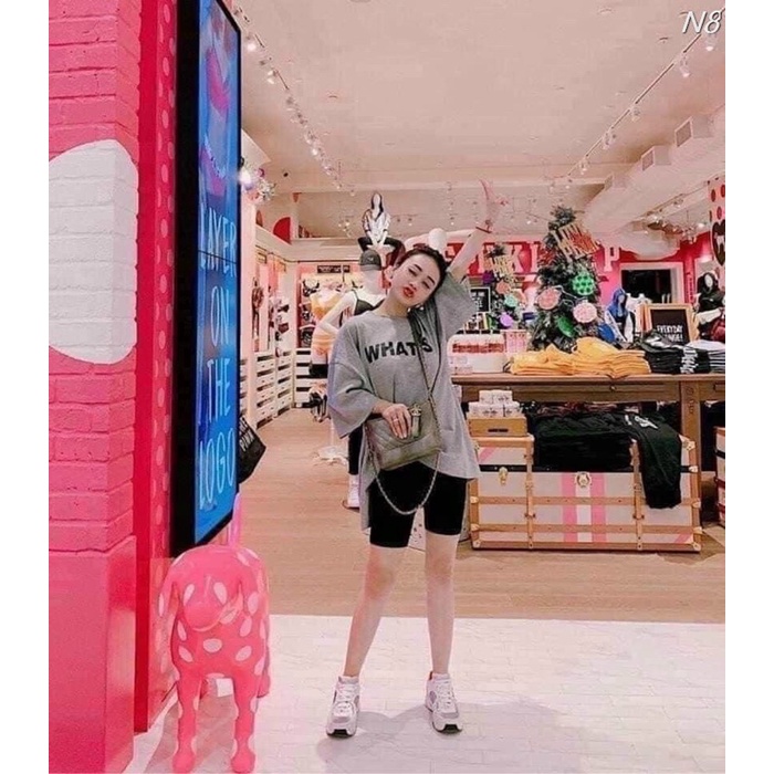 Quần legging ngố đen cotton co giãn thoải mái năng động