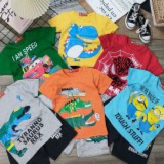 20-36kg bộ thun coton tay ngắn bé trai size đại MSP 102