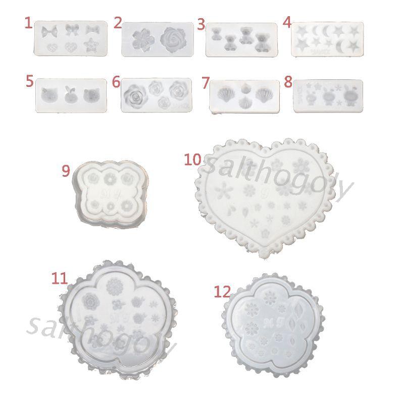 Khuôn silicon hình hoa 3d trang trí móng tay