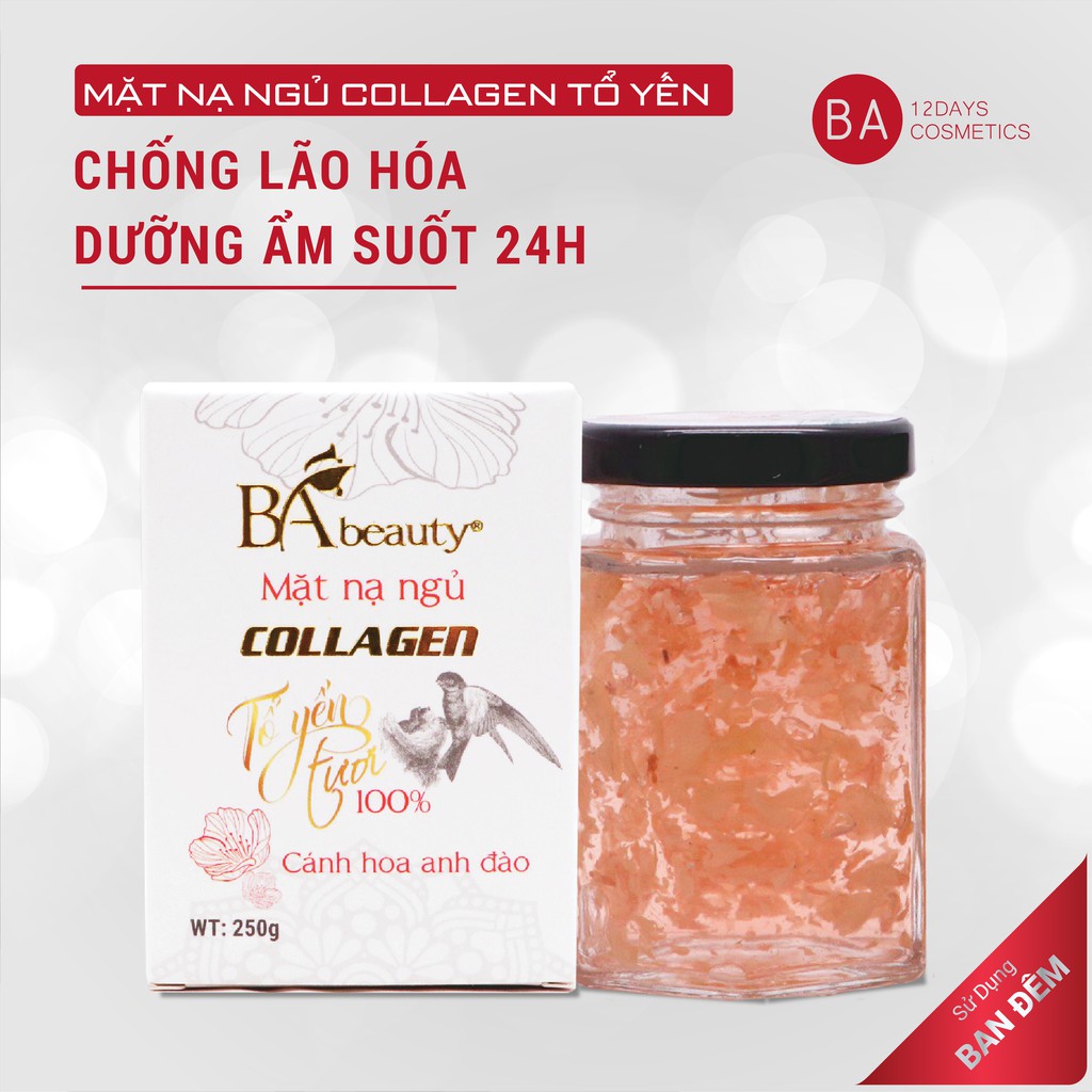 Mặt nạ ngủ Tổ Yến BA12DAYS Cosmetics (bản giới hạn) 100 ml