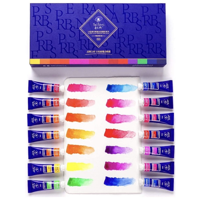 Hộp full box 14 màu PAUL RUBENS OPERA - tặng kèm bảng giấy test màu từ hãng