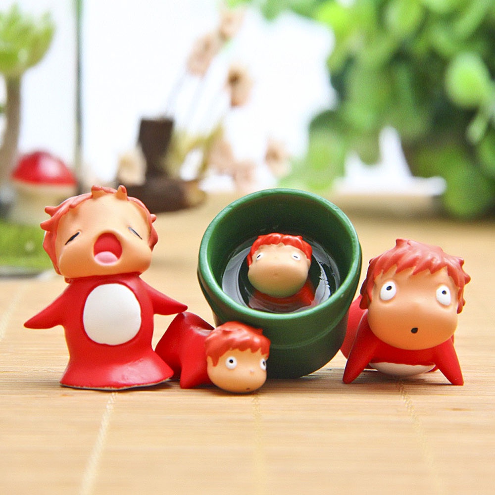 Mô hình ngựa Ponyo mini xinh xắn dùng trang trí nhà búp bê thủ công