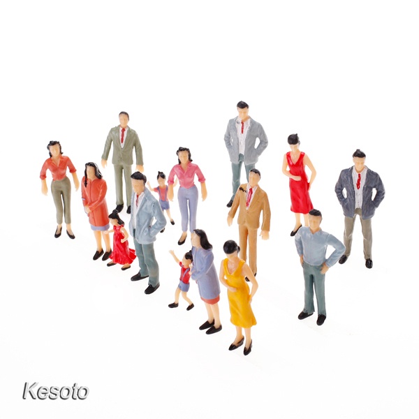 Set 100 Mô Hình Người Mini Tỉ Lệ 1: 150 Cho Nhà Búp Bê