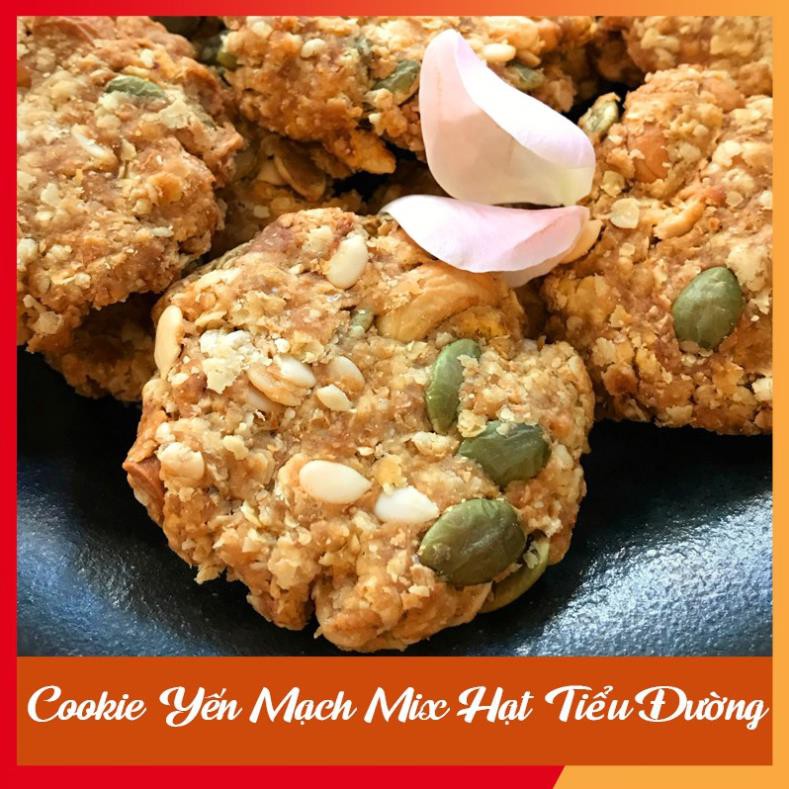 Bánh Ăn Kiêng 🍪 GIẢM CÂN 🍪 Cookie Yến Mạch Mix Hạt Tiểu Đường_ Bánh dành cho người tiểu đường ăn kiêng, giảm ký ma20s