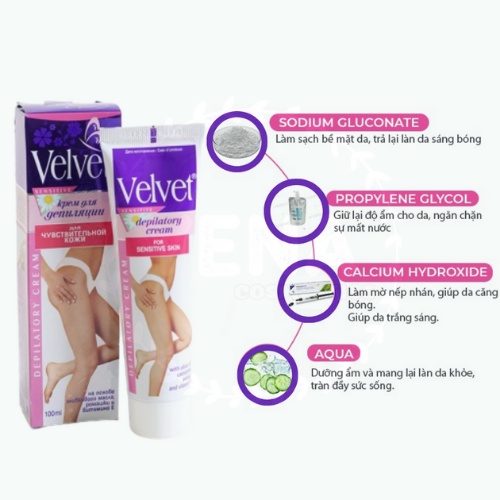 Kem tẩy lông Velvet hoa cúc của Nga 100ml
