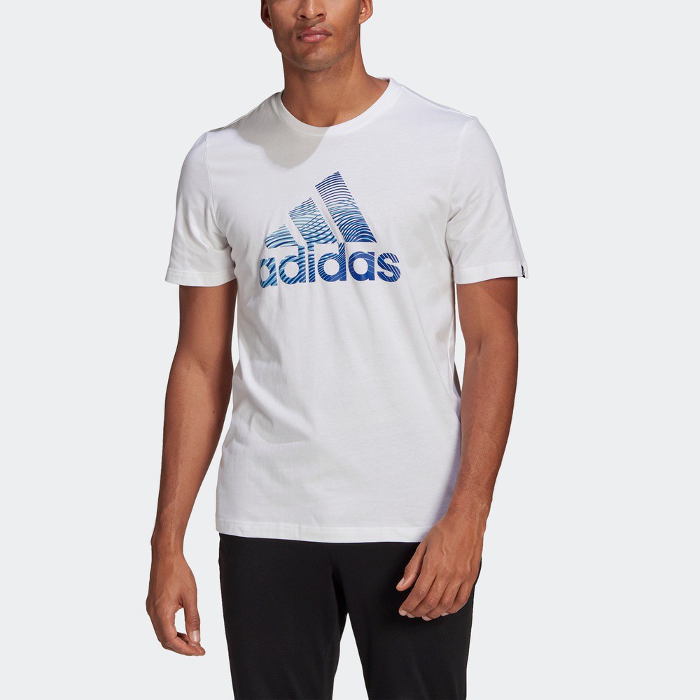 Ready Collar adidas summer sports couple fashion short sleeve t-shirt