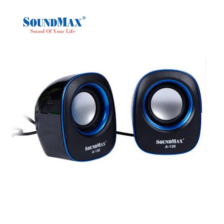 Loa máy tính SOUNDMAX A130 USB (2.0) 6W ( Xanh/ Đỏ) - (Hãng phân phối chính thức)