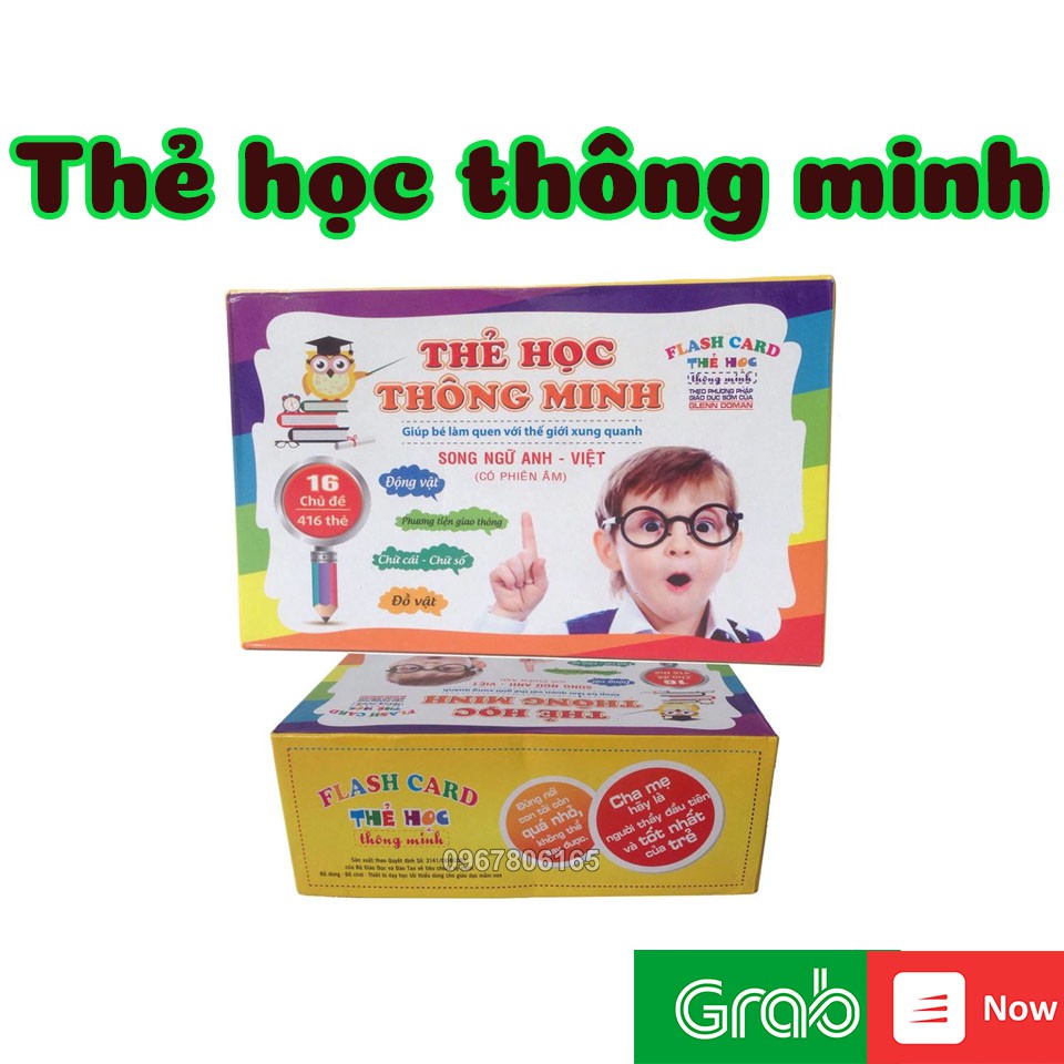 Bộ thẻ học thông minh cho bé 16 chủ đề - Bộ 416 thẻ học Tiếng Anh thông minh Flashcard