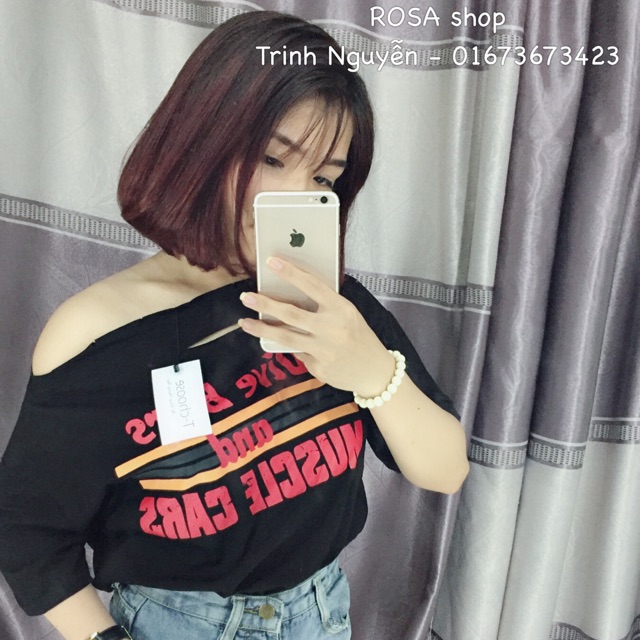 Phông tvai đen rách