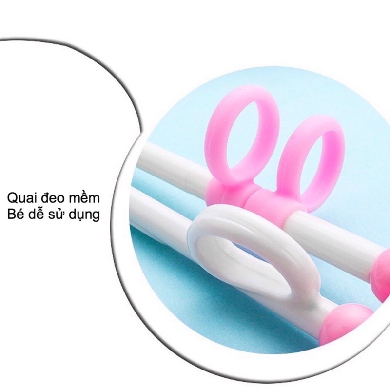 Bộ thìa dĩa tập ăn inox cao cấp kèm hộp đựng cho bé ăn dặm