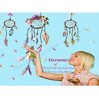 Decal dán tường LUVINA trang trí phòng khách, phòng ngủ, phòng ăn - Vòng may mắn Dreamcatcher