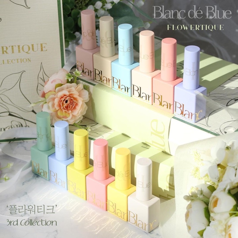 Sơn gel Blanc De Blue chính hãng Hàn Quốc set Flowertique