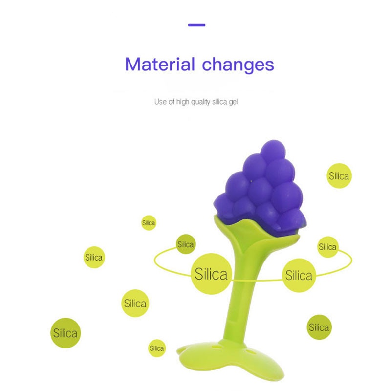 Đồ chơi gặm nhai hình trái cây bằng silicone không độc hại cho bé