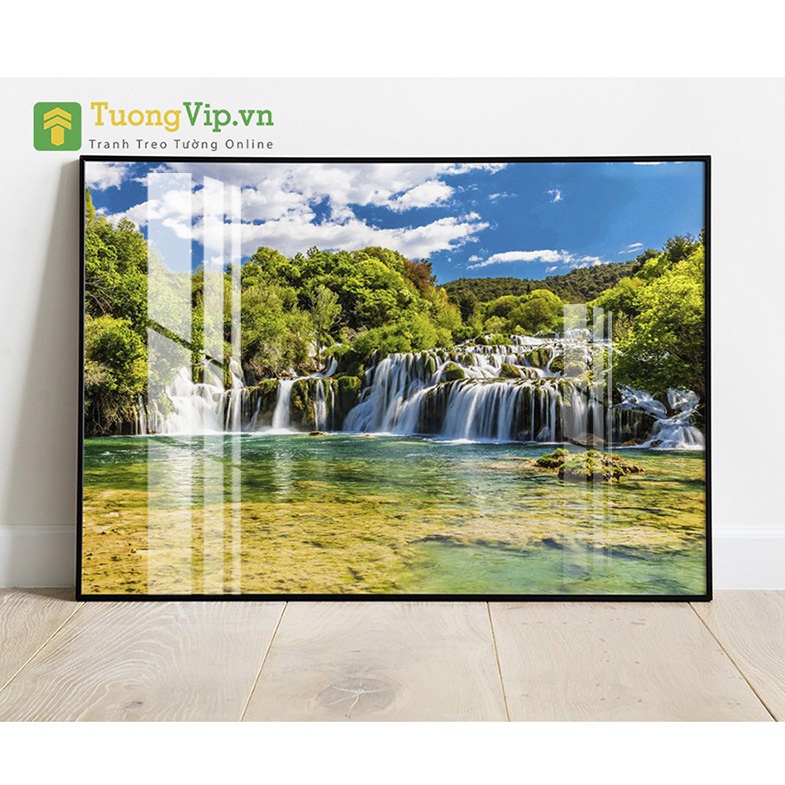 Tranh Laminate Tráng Gương - Tranh Treo Tường Phong Cảnh Thác Nước 7