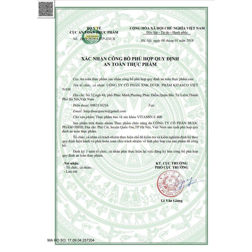 Vitamin E đỏ Nga 400mg zentiva lọ 30 viên | Thế Giới Skin Care