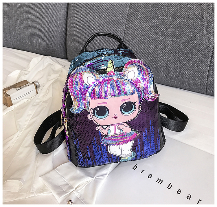 3d Lol Surprise Doll Kids Sequin Backpack Kids Kid Bé Gái Balo