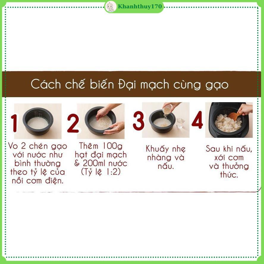 Hạt Đại Mạch HakuBaku  - Giàu chất xơ hỗ trợ giảm cân và kiểm soát đường