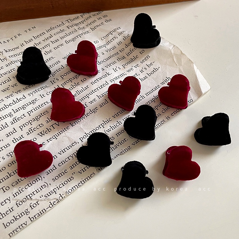 DREJEW Kẹp Tóc Hình Trái Tim Nhỏ Dễ Thương Thời Trang Thu Đông Cho Nữ 2