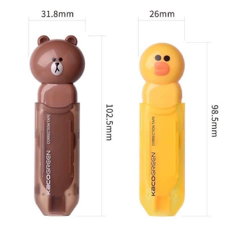 Bút xoá băng kéo mẫu Gấu Vịt Brown Sally Line
