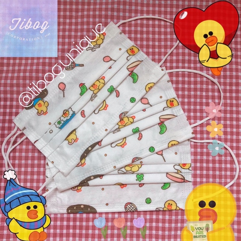 [New] Khẩu trang Vịt Line hoạ tiết siêu xinh