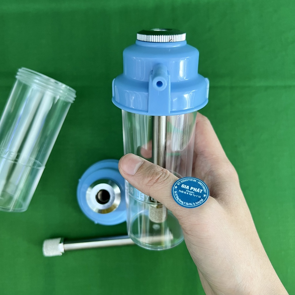 BÌNH TẠO ẨM OXY CHO ĐỒNG HỒ OXY NÚT KIM LOẠI HÀNG TỐT LOẠI 1