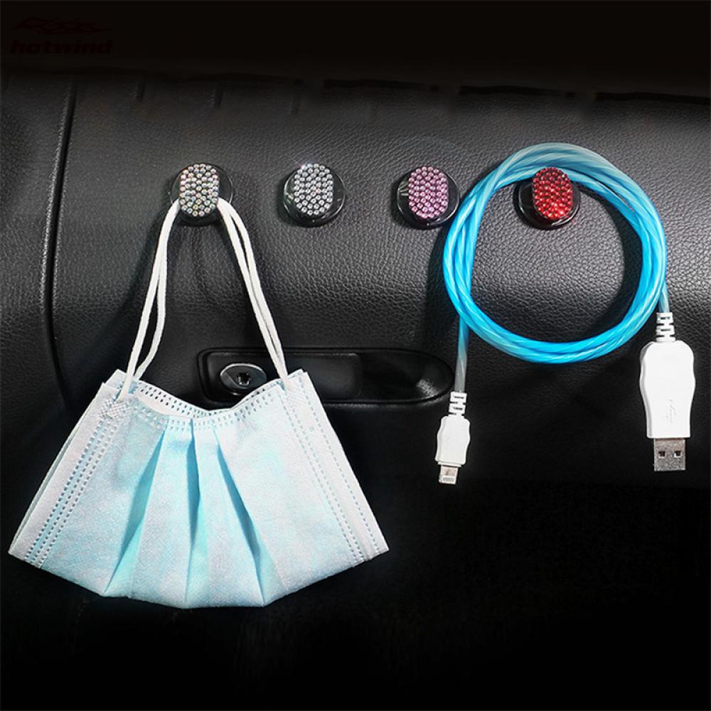 Hw Móc Treo Kính Mát Hình Tròn Đính Đá Trang Trí Nội Thất Xe Hơi