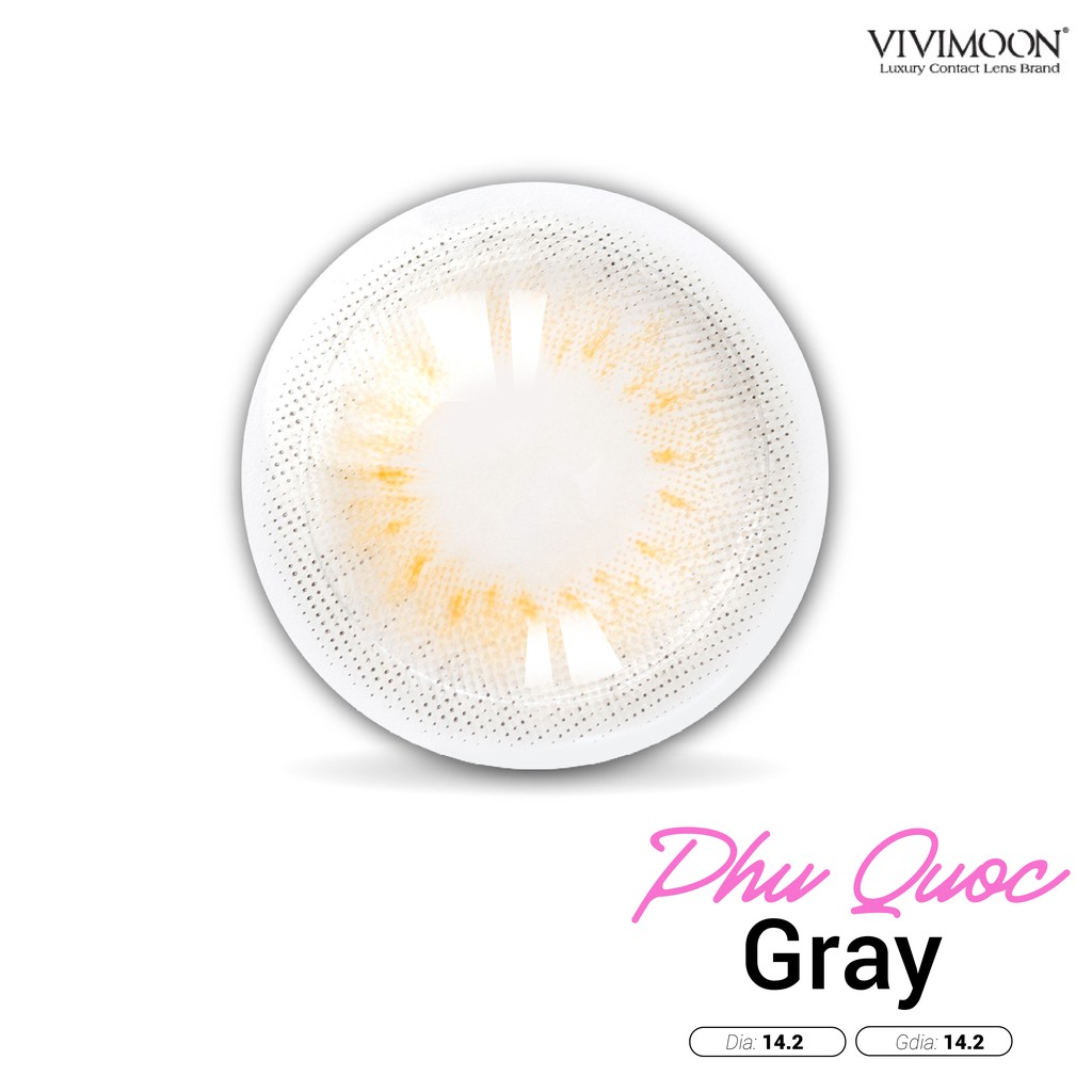 Kính áp tròng VIVIMOON LENS xám cận cho mắt thở Phú Quốc Gray